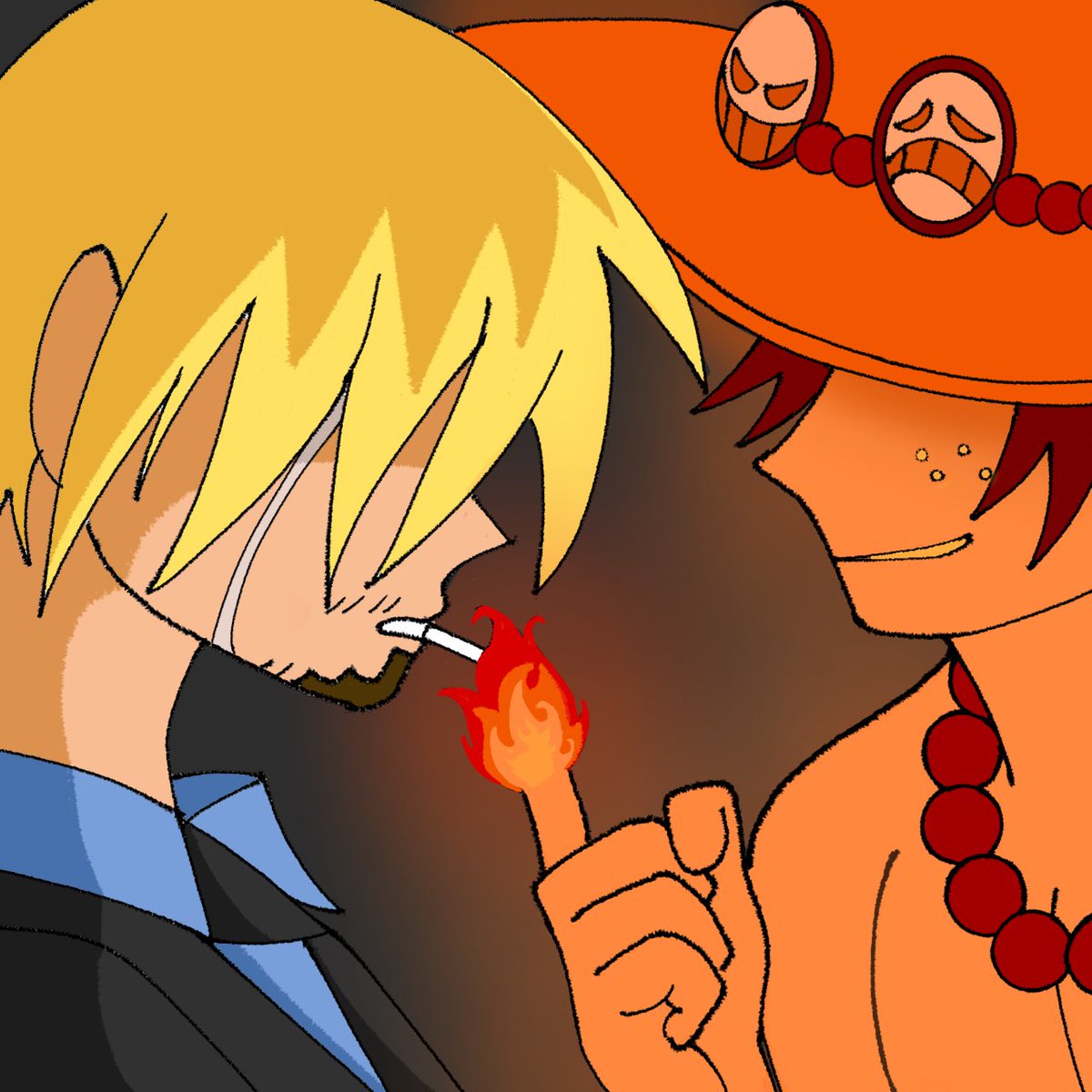 StrawHat__Nami's tweet photo. His remaining flame

 #ONEPIECE #Acesan https://t.co/NtgNlybFvc