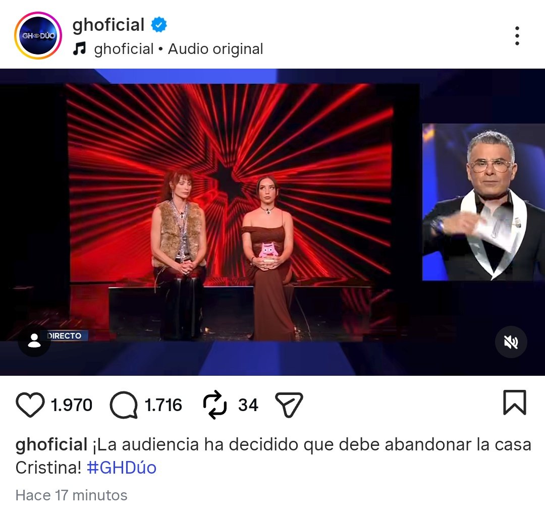 holaa1725's tweet photo. Hay casi más comentarios quejándose de la expulsión que likes...
#GHDÚOGala7 https://t.co/2NEw8BjspK