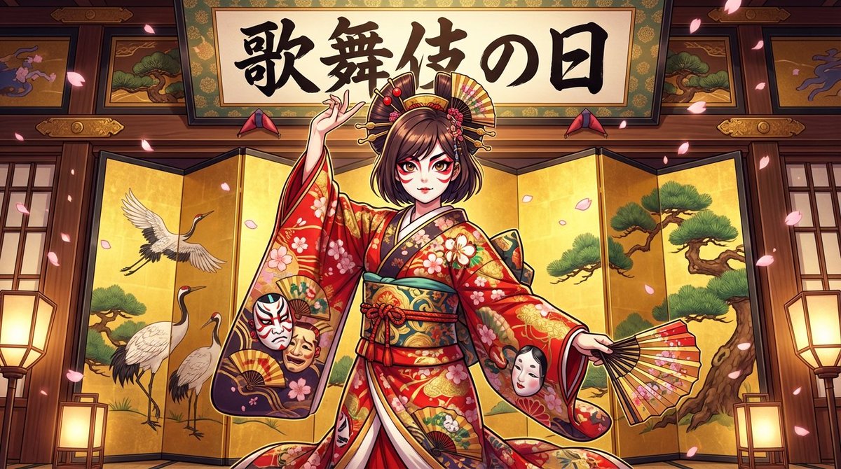 GM☀️

今日は「歌舞伎の日」なんだって。知らんかった…！

せっかくやし、今日は発表もあるし、ちょっとだけ気合い入れて“和”っぽい気分でいこうかな👘✨

みんな、歌舞伎って観たことある？