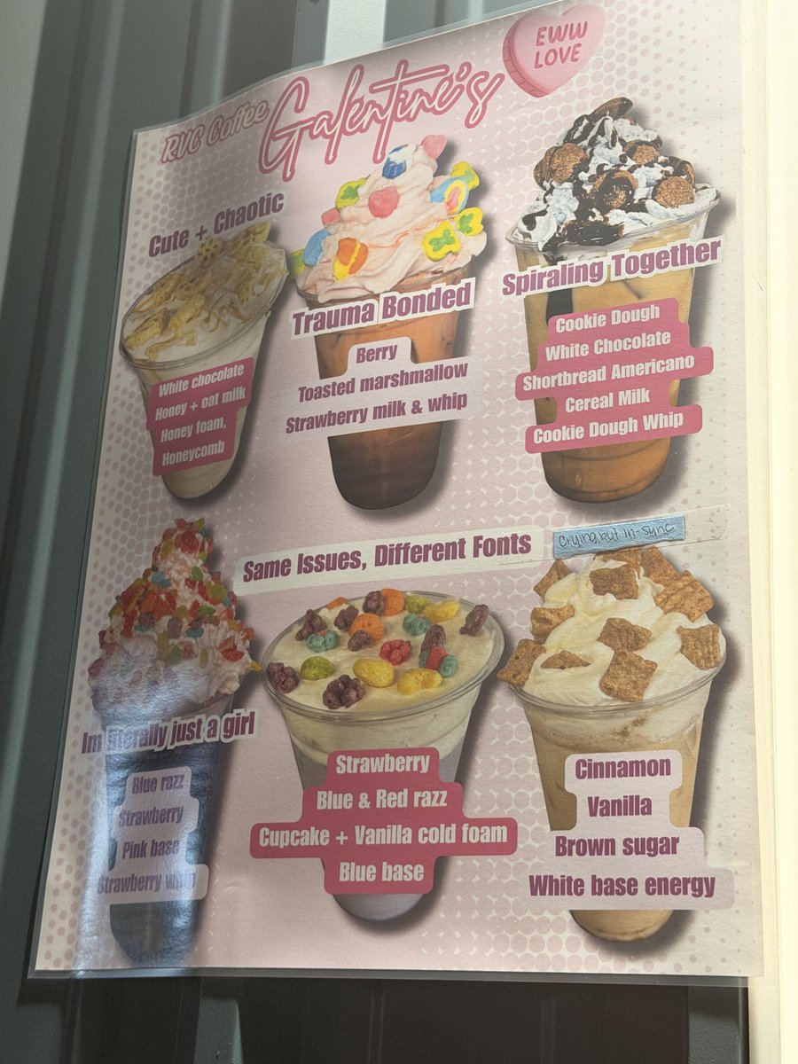 So I saw this drink menu at a coffee spot and now am asking ppl which drink they are