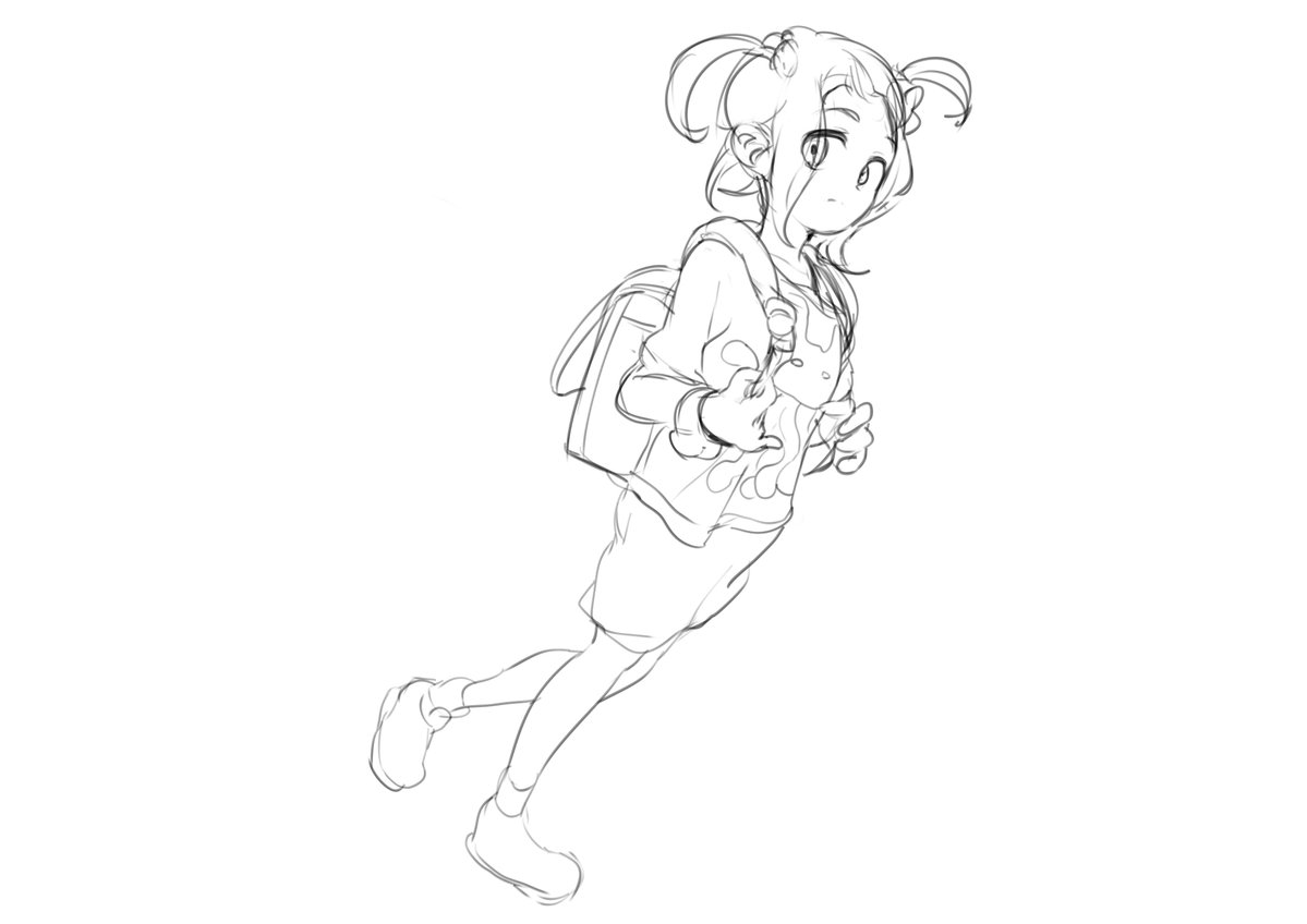 drawing #絵 ランドセル