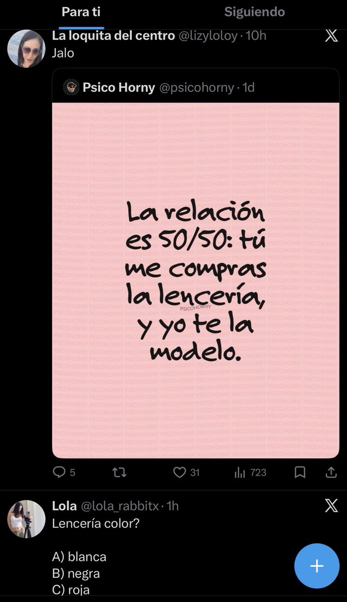 Los tiempos de twitter son perfectos <a href="/lizyloloy/">La loquita del centro</a> <a href="/lola_rabbitx/">Lola</a>