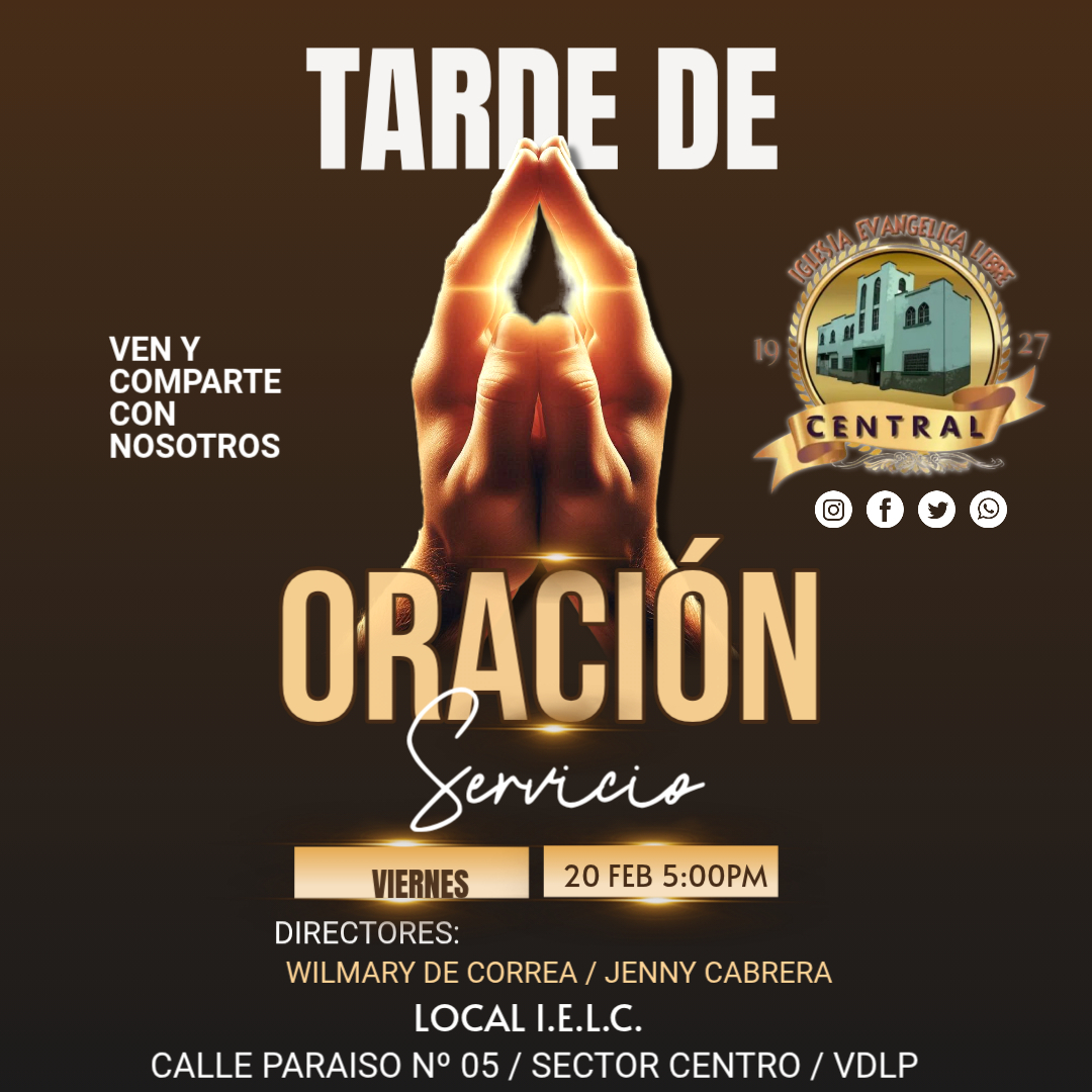 iel_central's tweet photo. TARDE DE ORACIÓN
Todos los #viernes
De 5:00 pm a 6:00 pm
#orar #oracion #suplica #comunicacion #hablar #valledelapascua #guarico #venezuela https://t.co/mhYSmk81Hg