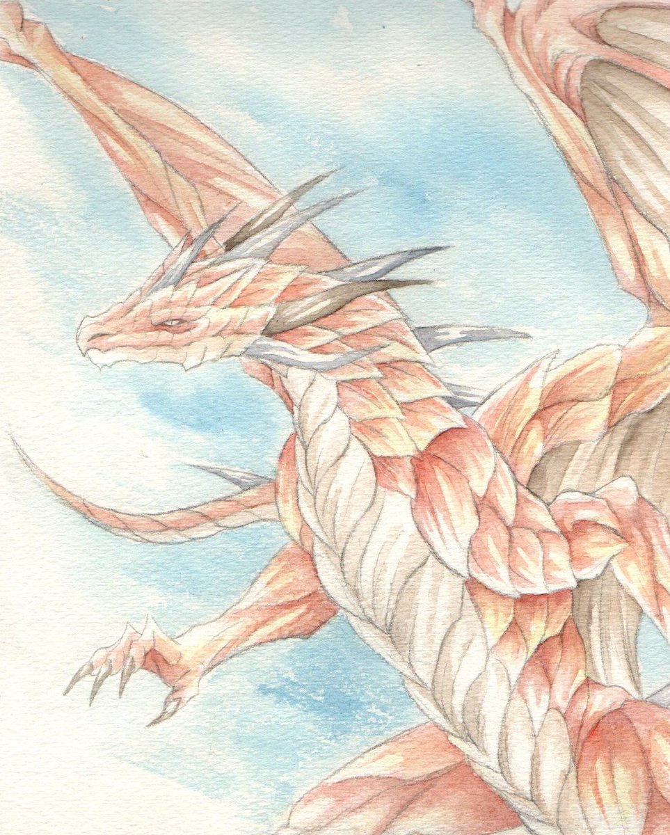 透明水彩 ＃アナログ ＃ドラゴン