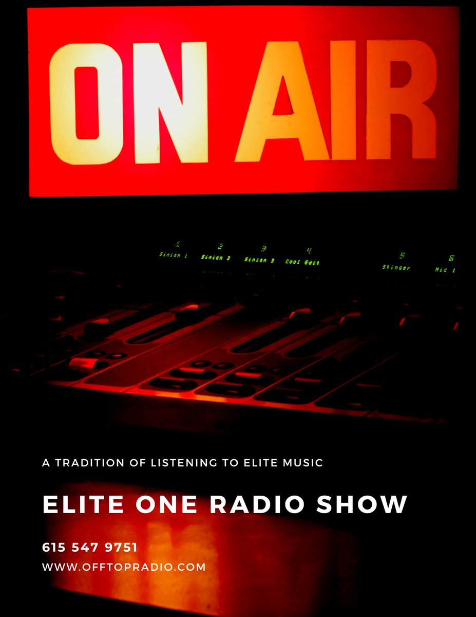 Elite One Radio Show is brought to you by No Limit Pro, Broken Love 6 No Limit Mike Cobb Mr No Limit Mike Cobb 
tonight 7pm-9pm CST #newmusicalert 
offtopradio.com offtoprecords.net