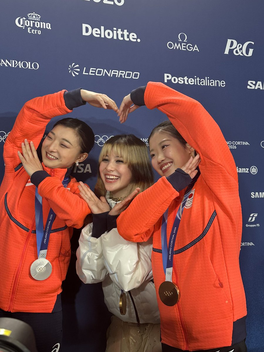goldenskate's tweet image. Your Olympic women’s medalists
🥇 Alysa Liu 🇺🇸 150.20 / 226.79
🥈Kaori Sakamoto 🇯🇵 147.67 / 224.90
🥉Ami Nakai 🇯🇵 140.45 / 219.16

#FigureSkating #WinterOlympics #Olympics #MilanoCortina2026