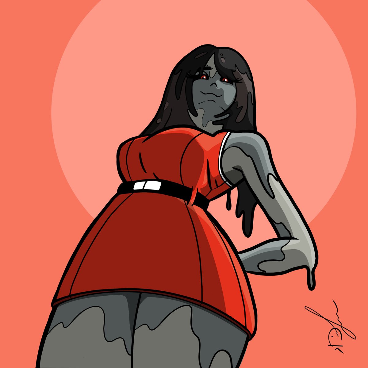 dizcreator's tweet image. Filth fills my feels 😈

#Splatter #originalcharacters #art #2dart #mutant #girl #grime