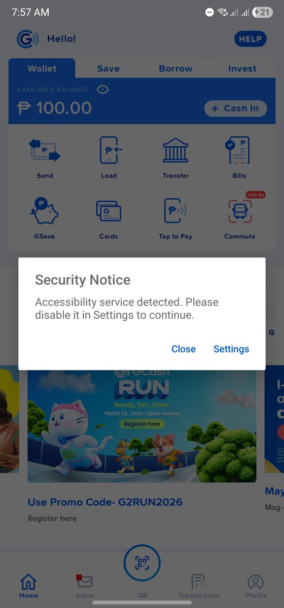 really <a href="/gcashofficial/">GCash</a> ??
bat pabobo kayo ng pabobo. tagging accessibility feature as security risks.

that feature is very helpful sa mga pwd natin and even my password manager is using that. so i have to turn off the usage of my password manager now??
