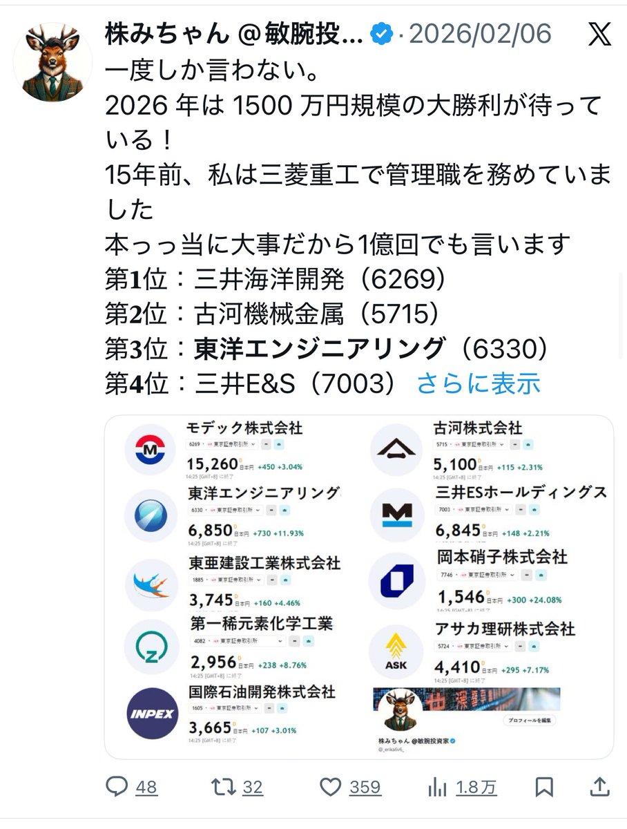 lmvle's tweet photo. 怪しい人たちが絶対に買うべきと煽り散らしていたタイミングから東洋エンジニアリングが2週間で半値になりました https://t.co/WTxF8Y5gTd