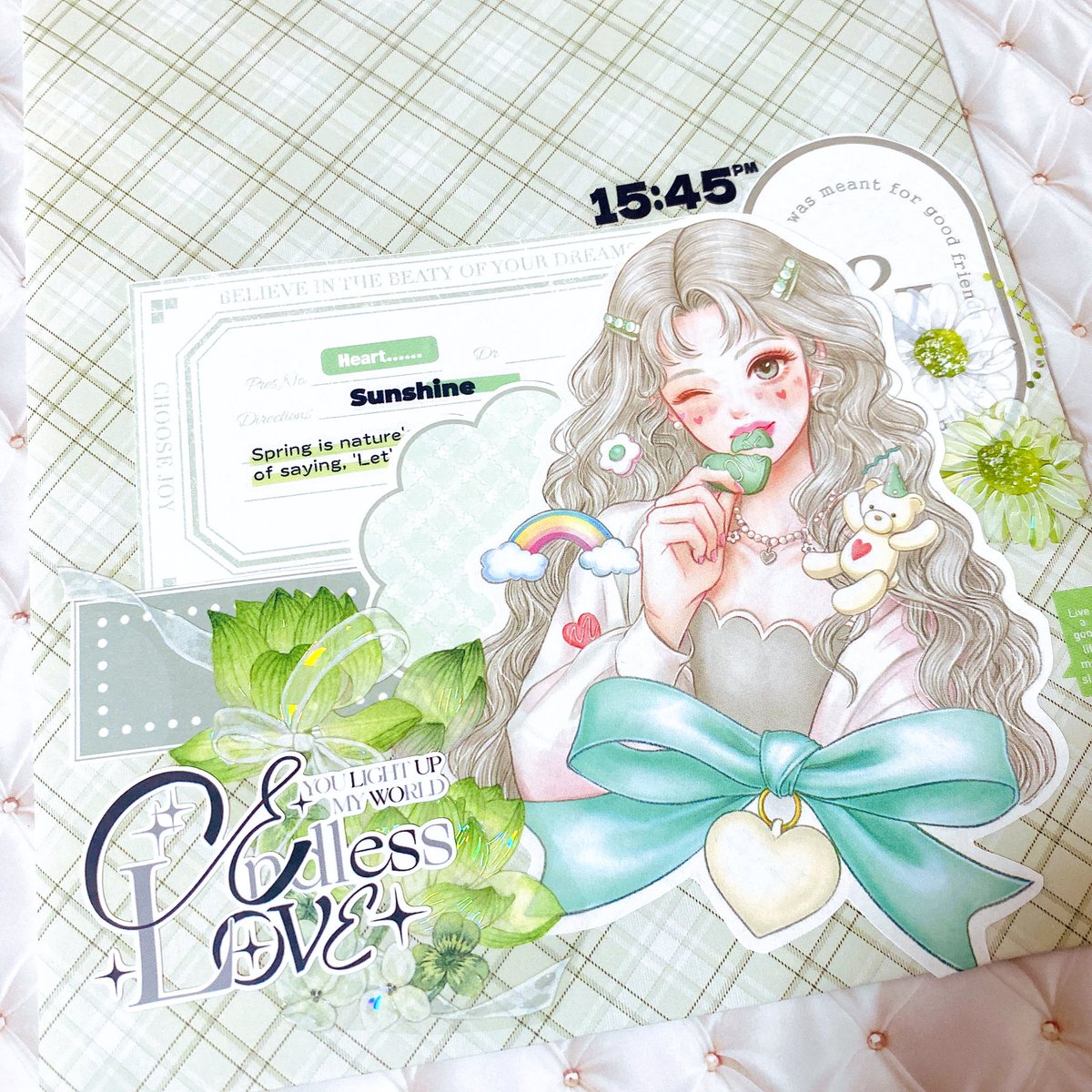 平袋コラージュ🩷💛💚💙 #コラージュ #collage #コラージュ好きな人と