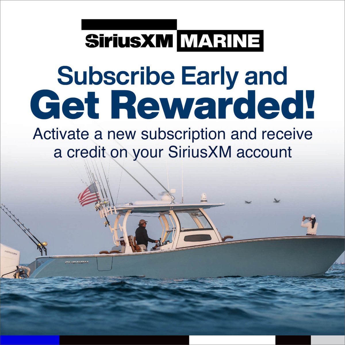 fishliquidfire's tweet photo. @SIRIUSXM Marine is providing its biggest savings ever! This Early Bird Offer provides a big credit!

Get ready for the season ahead with SiriusXM Marine Weather and Fish Mapping.

Activate a new subscription at https://t.co/hCQC6Gifxk and receive a credit. https://t.co/vTw4fhTqTI