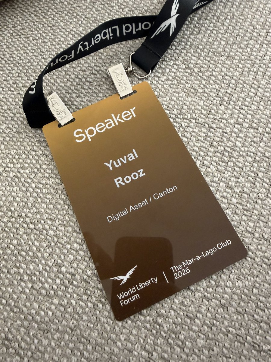 Was an honor to speak at Mar a Lago yesterday at <a href="/worldlibertyfi/">WLFI</a>. Thank you to the team for putting such an incredible event. The list of speakers was unreal. Upwards!