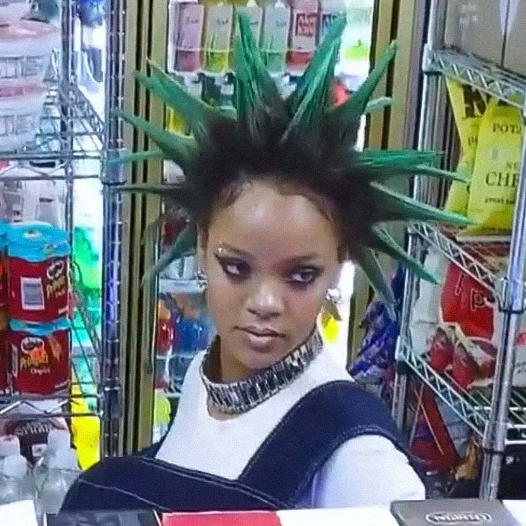 rogue's tweet image. Rihanna's liberty spikes for the cover of Paper Magazine in 2017