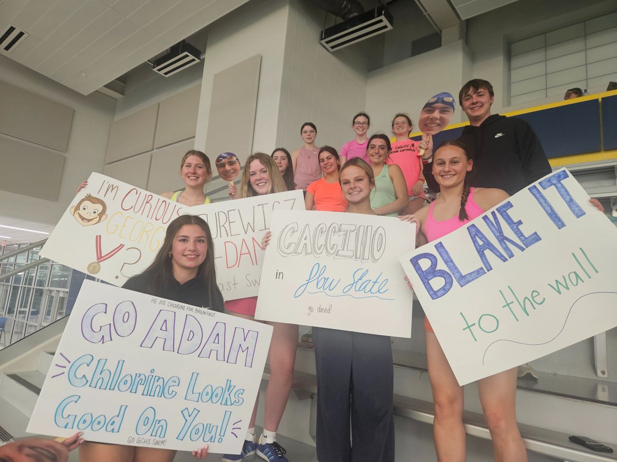 Great cheering section at Sectionals! <a href="/GCHS_Athletics/">Guerin Catholic Athletics</a>