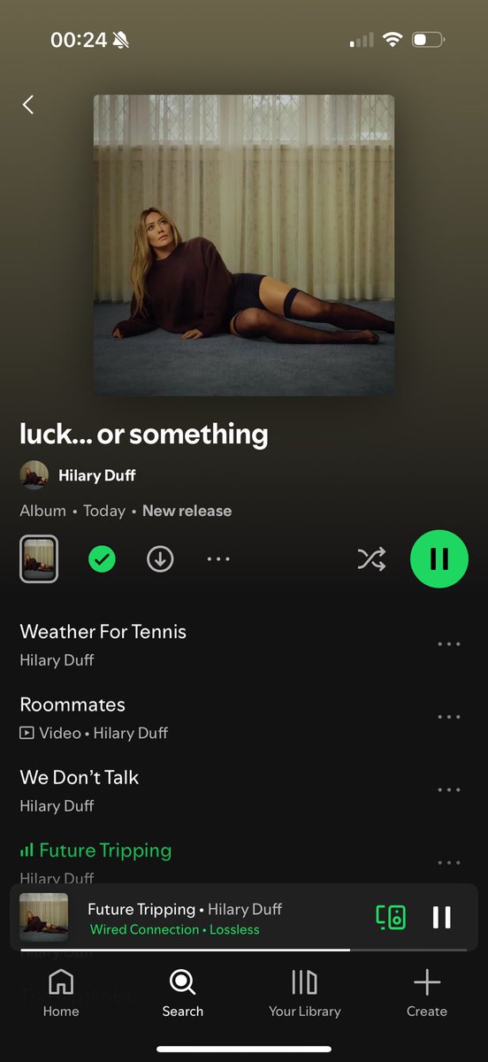 Listening to a new <a href="/HilaryDuff/">Hilary Duff</a> album in 2026 >