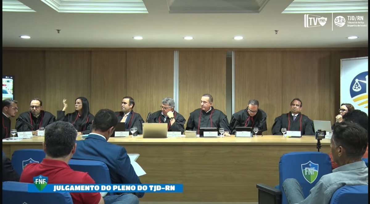 ⚖️ REVERTIDO!

Por maioria, o pleno do TJD-RN reverteu punição e confirmou a devolução dos pontos do América e do Potyguar-CN.

Os clubes pagarão apenas uma multa administrativa pela escalação irregular dos atletas.

📷 TV FNF