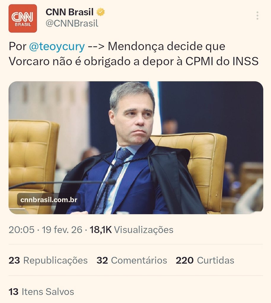 Quem diria que o ministro TERRIVELMENTE EVANGÉLICO proferiria uma decisão TERRIVELMENTE favorável ao sócio do seu colega e cunhado de um próspero líder EVANGÉLICO... 

🤡
