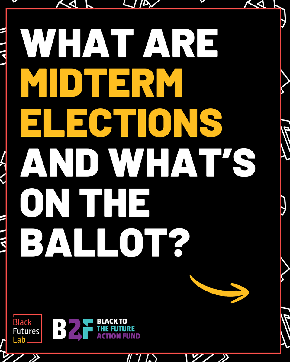 blackfutureslab's tweet photo. Midterm elections play a critical role in shaping the direction of our communities and our country. ✊🏽 That’s why participation matters. Our voices, our votes, and our engagement help shape the policies and priorities that affect Black communities every day. https://t.co/BUAWJ43mhM