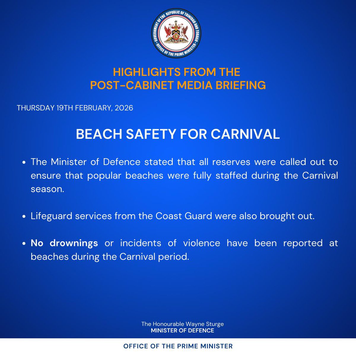 Trinidad and Tobago Government Communications tweet media