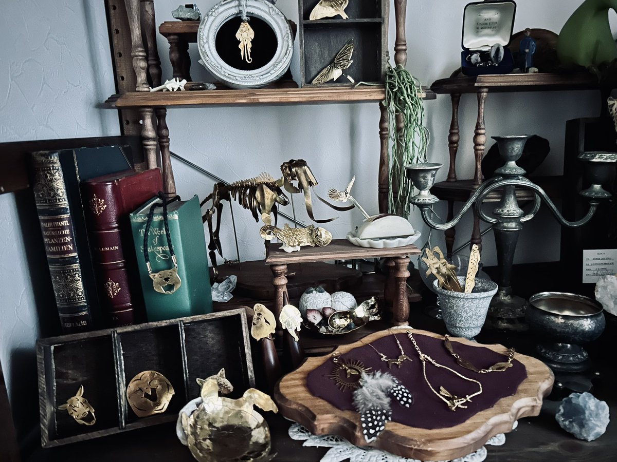 #知名度を上げたいので拡散してください

真鍮切ったり叩いたり曲げたりくっつけたりして色々作ってます！
生き物オタクの石オタクの什器オタク！

特に好きな生き物は深海にいるやつと毒持ってるやつと古生物と猛禽！
推し石はデンドライト！
よろしくな！