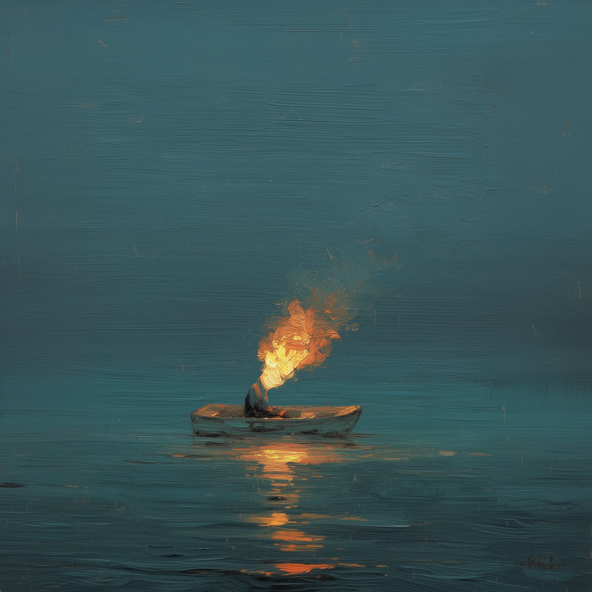 LucaPonsatoArt's tweet image. without a paddle.