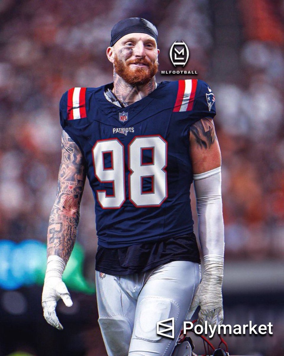 🚨BREAKING: The #Patriots are one of the FAVORITES to TRADE for #Raiders star DE Maxx Crosby, per Polymarket.

Maxx is 28 and a 5x Pro Bowler and is one of the best pass rushers of the decade.

Crosby has said for a very long time that he would like to play for coach Mike Vrabel.