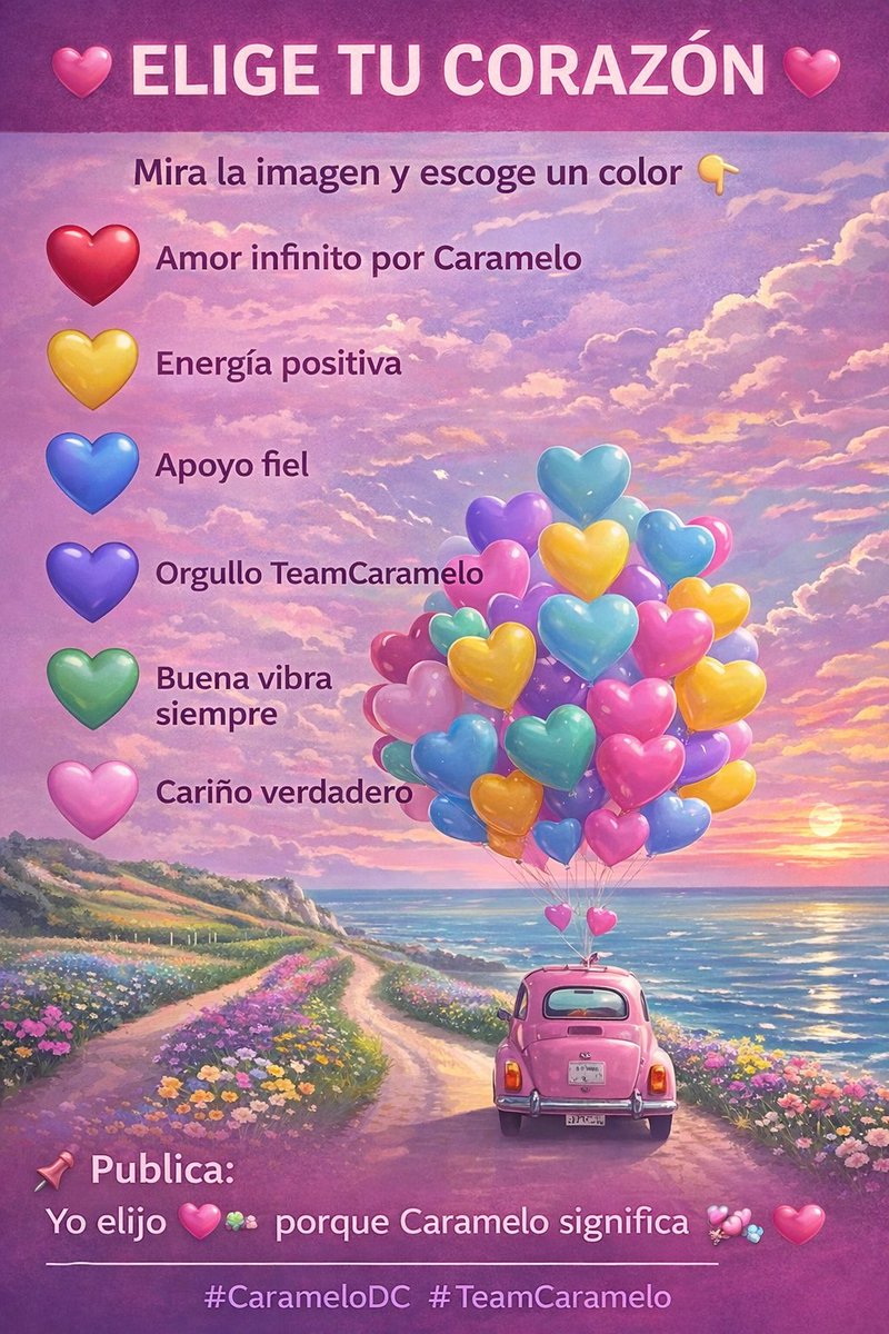 Elige tu corazón 

AMOR POR CARAMELO 
#CarameloDC #TeamCaramelo