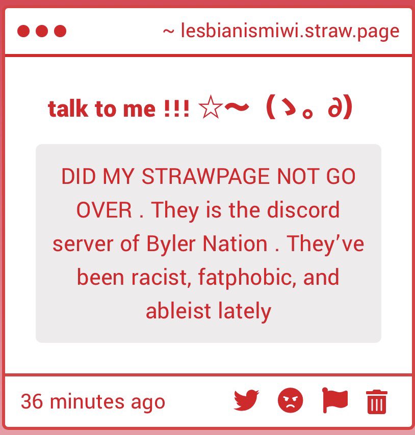 OHHHHH no it didnt go over strawpage lowkey slacking recently.. also if yhisis the discord im thinking of ive lowkey heard really Bad things about it...
