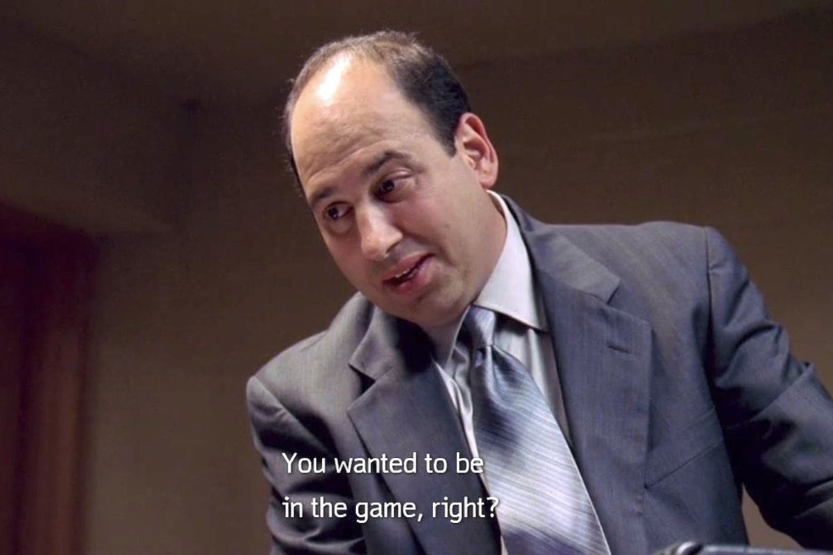 Now you’re in the game.