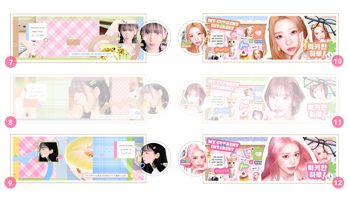 no. 8 sold, terima kasih banyak ♡

layout ready stock gg avail a-na, giselle, karina, rei, stella, dan carmen.

; 💵 10.000 - 15.000 (detail cek alt).
; 🐇 get ava png.
; 🍄 free retext nick.
; 🌱 payment via qris.