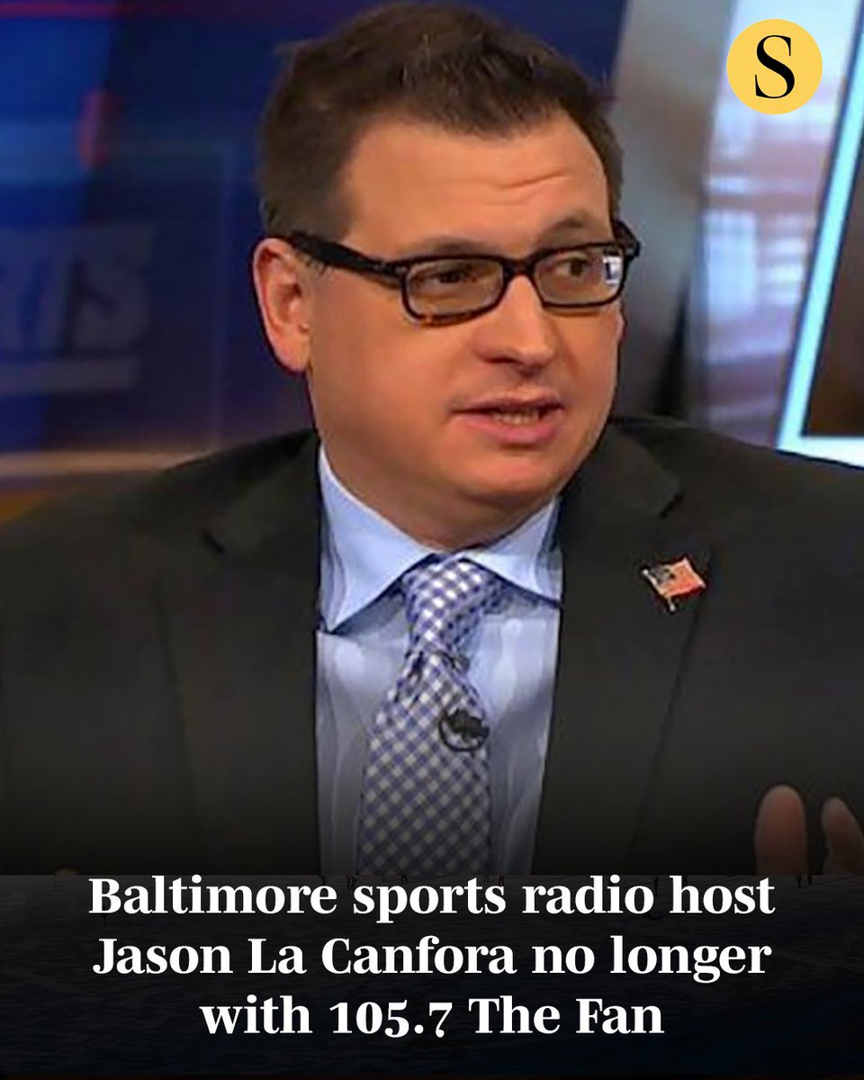baltimoresun's tweet photo. Baltimore sports radio personality Jason La Canfora confirmed to The Baltimore Sun he is no longer with 105.7 The Fan.

La Canfora had co-hosted the show “Inside Access” since 2020 and was one year into a three-year deal with The Fan. He told The Sun that the station’s programming director held a meeting on Friday “to talk about being number one in all the weekly ratings and to tell us we had the best YouTube numbers at the station.”

The situation apparently changed days later, with La Canfora saying, “there were no specifics given” for the change.

Read more: https://t.co/y2C7YIS7JI