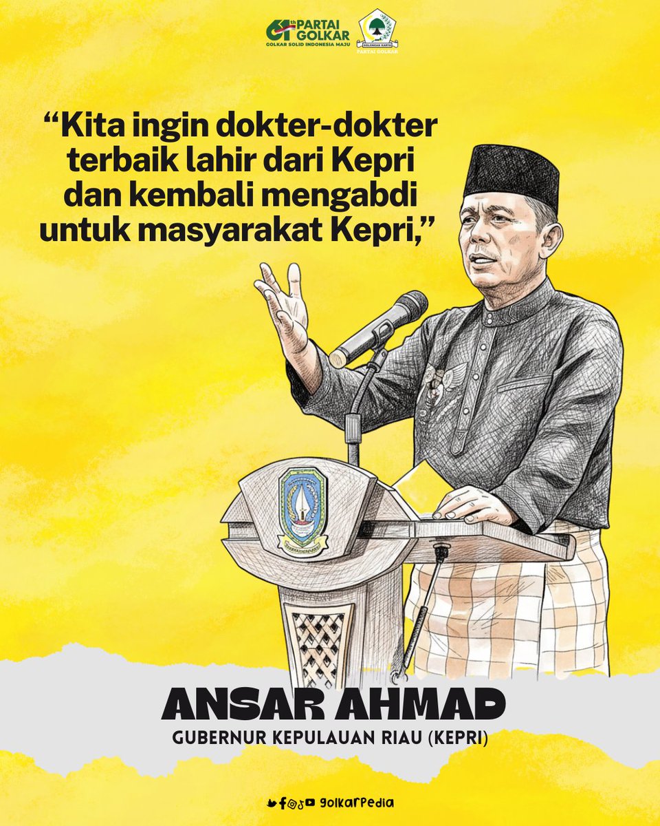 “Kita ingin dokter-dokter terbaik lahir dari Kepri dan kembali mengabdi untuk masyarakat Kepri,” 

Gubernur Kepulauan Riau (Kepri), Ansar Ahmad 

#partaigolkar #bahlillahadalia #golkarpedia #golkar2029

golkarpedia.com/gubernur-ansar…