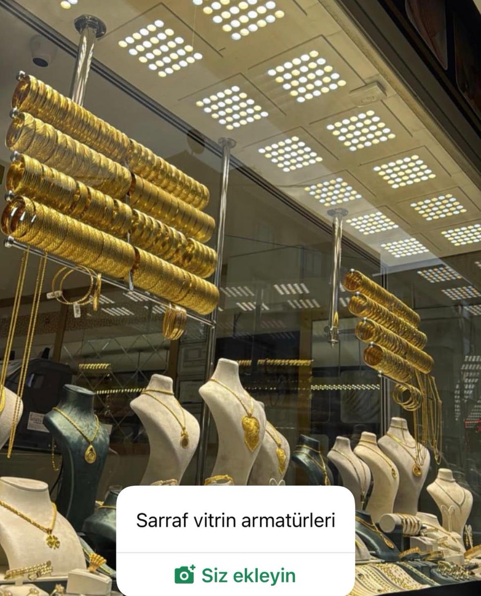 Sarraf vitrin aydınlatma