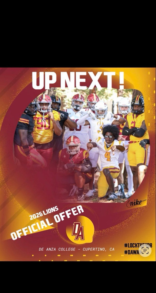 JosephB__21's tweet image. Blessed to receive my second offer from De Anza lions #agtg