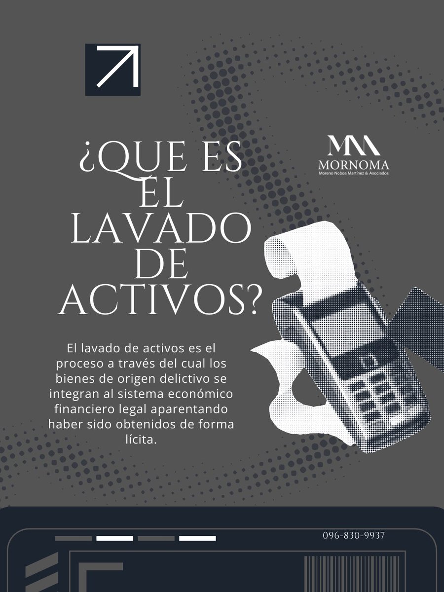 mornomaec's tweet photo. El delito de lavado de activos no solo implica sanciones penales, también afecta la estabilidad económica y la reputación empresarial.

En Mornoma &amp; Asociados trabajamos con enfoque estratégico en prevención, cumplimiento y defensa especializada.

#LavadoDeActivos #DerechoPenal https://t.co/wYSRx6wfnG