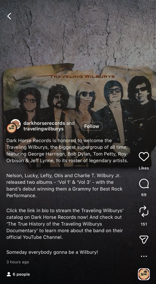so the Traveling Wilburys disappeared because they changed labels and now are on Dark Horse (which is great!!!)