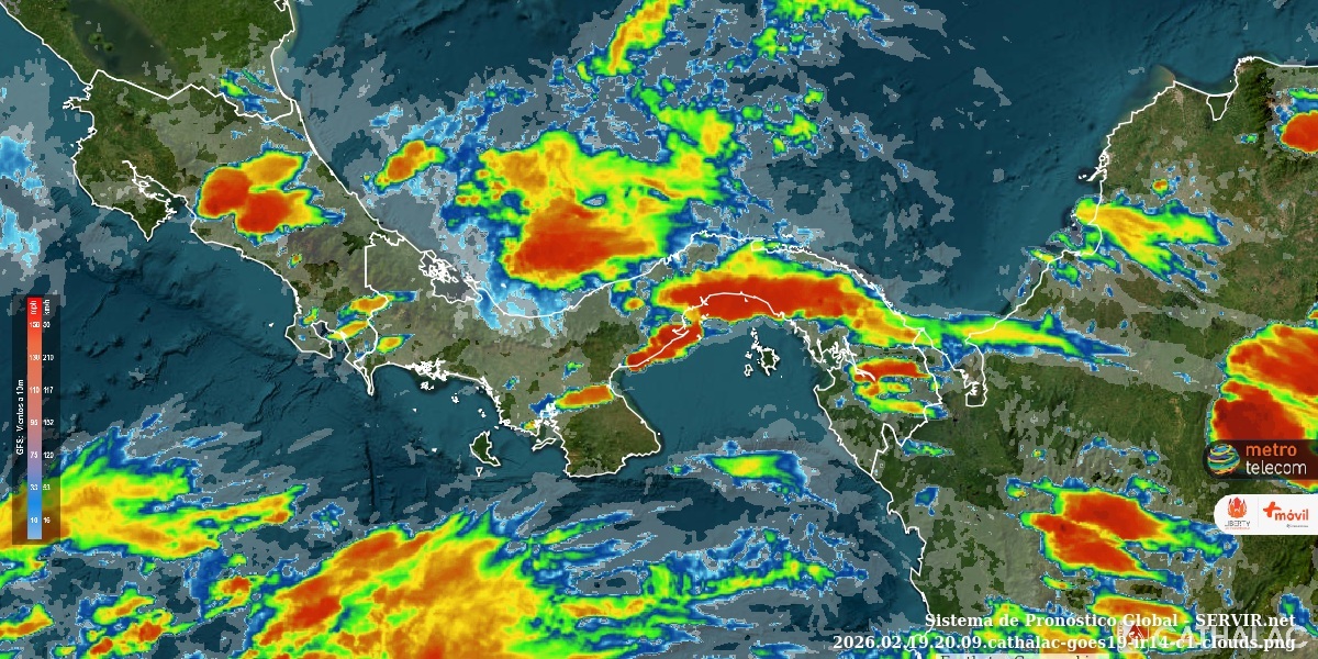 servir_cathalac's tweet photo. Imagen actualizada de satélite GOES infrarrojo para Panamá 🇵🇦 y Costa Rica 🇨🇷 - #CATHALAC #meteo #clima #tiempo ver animaciones en https://t.co/kOO8dsiJY1 https://t.co/9BlCdjbSX3