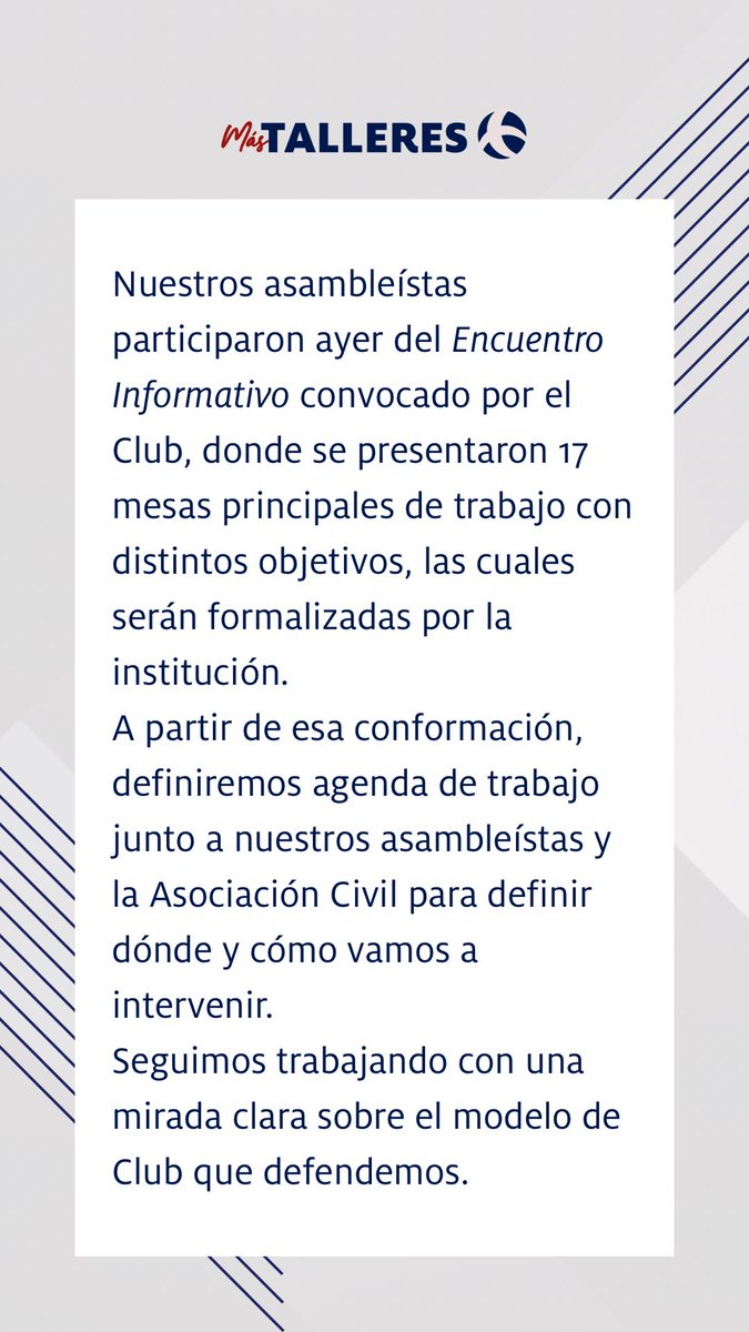 Mas Talleres tweet media