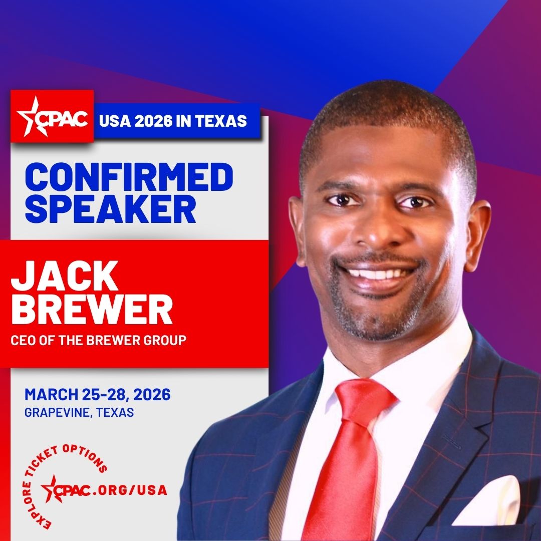 CPAC's tweet photo. Confirmed: Jack Brewer for CPAC USA 2026, March 25-28, in Grapevine, Texas. https://t.co/LYoIfN0CvR