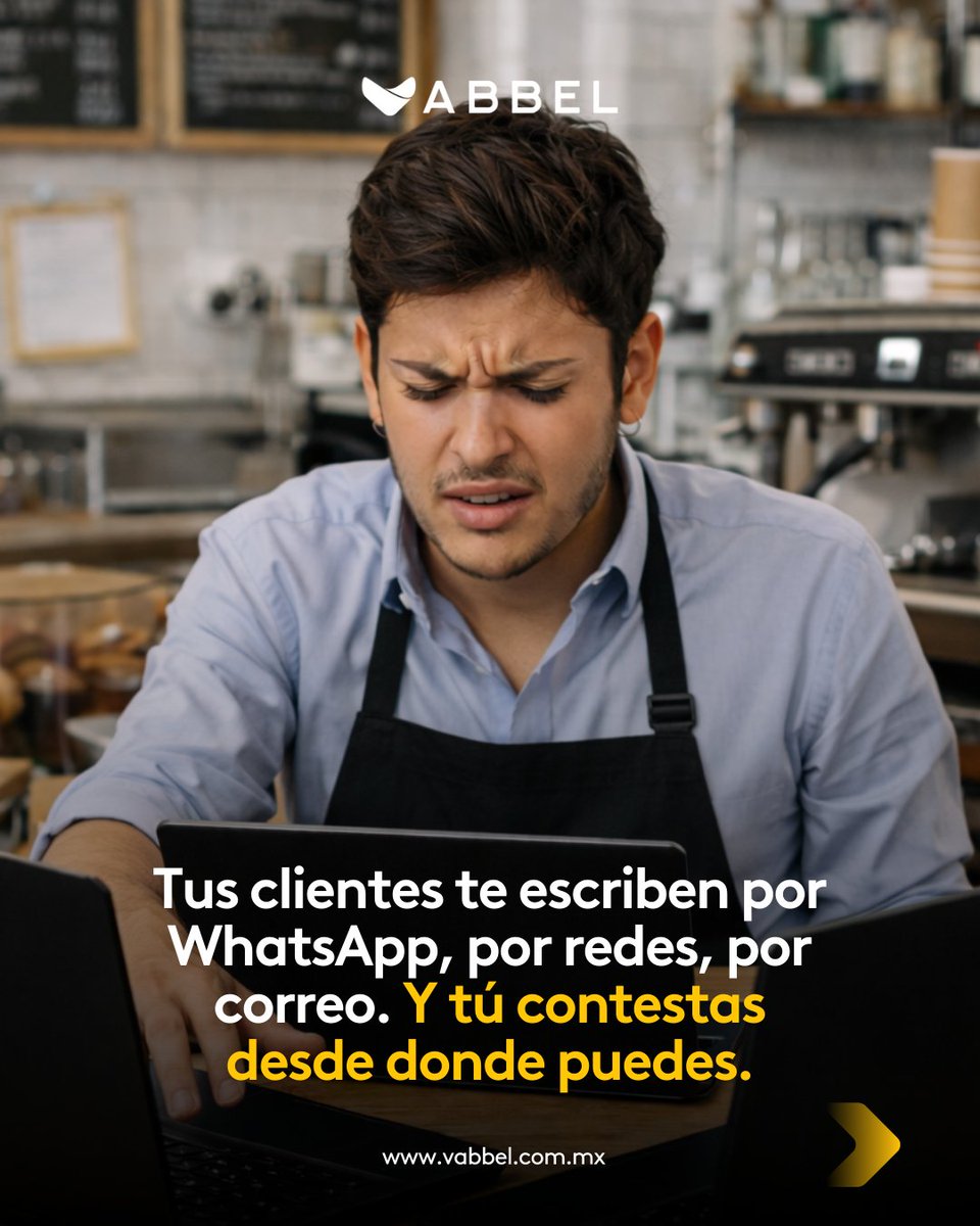 _Vabbel's tweet photo. Tus clientes te hablan por todos lados. El problema no es responder, es que nada está en un solo lugar.
.
#AtencionAlCliente #ServicioAlCliente
#Ventas #Pymes #Negocios https://t.co/9q3otHcV8T