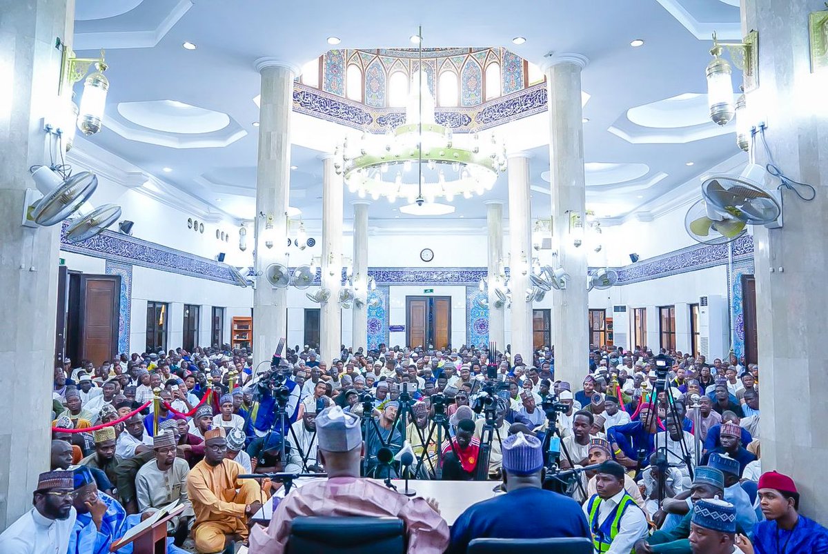 ProfIsaPantami's tweet photo. Pearls of the Blessed Ramadan (2)!
The second tafseer of this month of Ramadan (1447H/2026G) took place at Annoor Masjeed, Wuse 2, Abuja, and x-rayed Chapter 3, Verse 186 of the Glorious Qur'an. 

Allah says in the verse: "You shall certainly be tried and tested in your wealth and properties and in your personal selves, and you shall certainly hear much that will grieve you from those who received the Scripture before you, and from those who ascribe partners to Allah, but if you persevere patiently, and become Al-Muttaqun (pious), then verily, that will be a determining factor in all affairs, and that is from the great matters (which you must hold on with all your efforts)."

Some of the major lessons from the session are:

1) Trial and afflictions are inevitable in the life of a believer.

2) These trials are mostly in our wealth and properties. However, they are also in the form of fear and hunger as in Surah Al-Baqara: 155-157.

3) The trials can also be for good and for bad. This has been emphasized in Surah Al-Anbiyaa: 35.

4) There is a need for establishing more national and international media stations that can be very objective, upright, and highly professional. Today, very few media stations are objective and professional. They also need to be objective for the sake of humanity.

5) Media houses are to always speak objectively, particularly for the oppressed. Unfortunately, in our modern world, even speaking for the oppressed is very selective and selfish.

6) Propaganda war is always anticipated against the believers and other good people. The conflict between right and wrong continues.

7) The 2 prerequisites that serve as the solution are patience and piety. Those who are patient and pious will always triumph.

May Allah continue to guide and guard us in this blessed month of Ramadan and beyond.

Isa Ali Ibrahim Pantami (Majidadin Daular Usmaniyya)
2/Ramadan/1447AH (19/02/2026G)