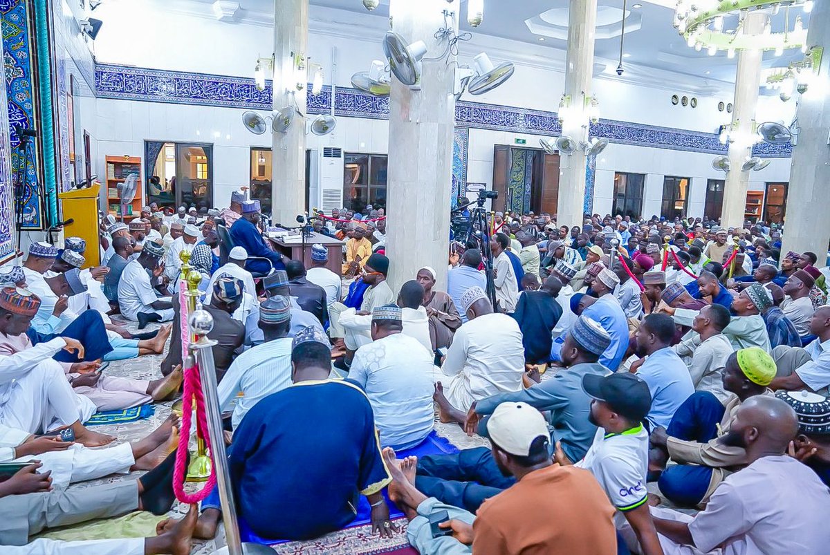 ProfIsaPantami's tweet photo. Pearls of the Blessed Ramadan (2)!
The second tafseer of this month of Ramadan (1447H/2026G) took place at Annoor Masjeed, Wuse 2, Abuja, and x-rayed Chapter 3, Verse 186 of the Glorious Qur'an. 

Allah says in the verse: "You shall certainly be tried and tested in your wealth and properties and in your personal selves, and you shall certainly hear much that will grieve you from those who received the Scripture before you, and from those who ascribe partners to Allah, but if you persevere patiently, and become Al-Muttaqun (pious), then verily, that will be a determining factor in all affairs, and that is from the great matters (which you must hold on with all your efforts)."

Some of the major lessons from the session are:

1) Trial and afflictions are inevitable in the life of a believer.

2) These trials are mostly in our wealth and properties. However, they are also in the form of fear and hunger as in Surah Al-Baqara: 155-157.

3) The trials can also be for good and for bad. This has been emphasized in Surah Al-Anbiyaa: 35.

4) There is a need for establishing more national and international media stations that can be very objective, upright, and highly professional. Today, very few media stations are objective and professional. They also need to be objective for the sake of humanity.

5) Media houses are to always speak objectively, particularly for the oppressed. Unfortunately, in our modern world, even speaking for the oppressed is very selective and selfish.

6) Propaganda war is always anticipated against the believers and other good people. The conflict between right and wrong continues.

7) The 2 prerequisites that serve as the solution are patience and piety. Those who are patient and pious will always triumph.

May Allah continue to guide and guard us in this blessed month of Ramadan and beyond.

Isa Ali Ibrahim Pantami (Majidadin Daular Usmaniyya)
2/Ramadan/1447AH (19/02/2026G)