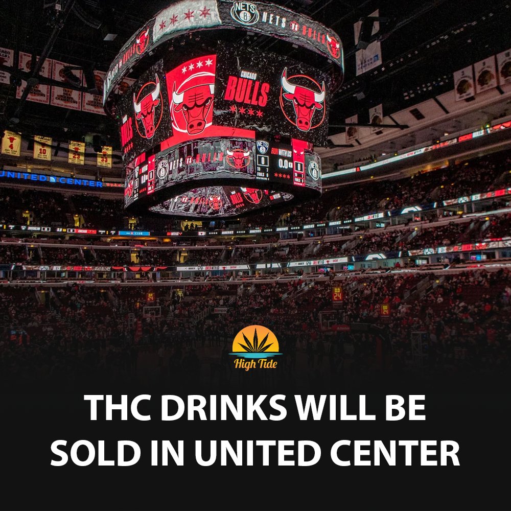 🚨THC drinks will be sold in a major arena for the FIRST TIME EVER... 

United Center, home to the Chicago Bulls and Blackhawks, announced a partnership with RYTHM, to sell their hemp derived THC drinks at concerts, live shows, and other events.

However, due to strict NBA and