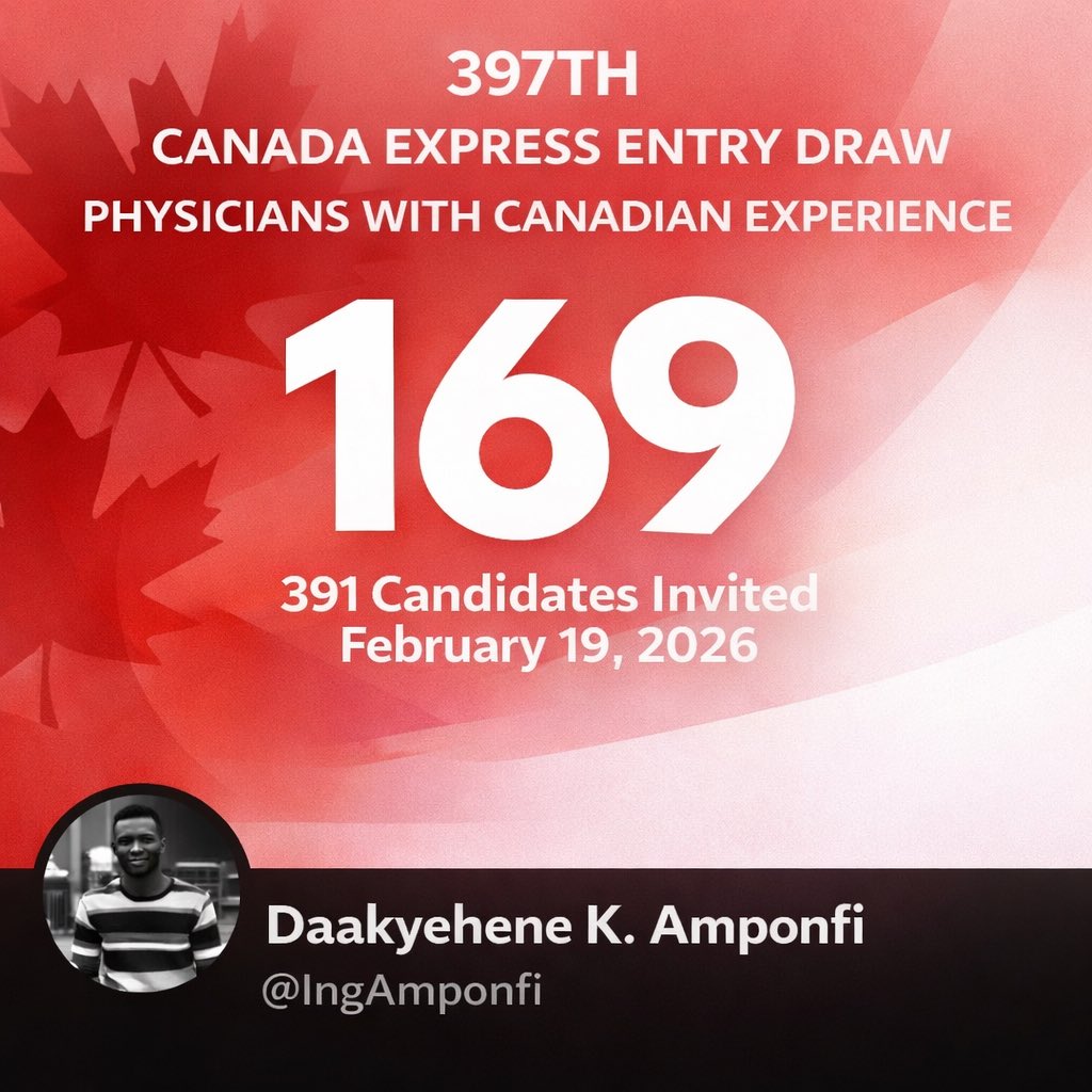 First draw for Physicians with Canadian experience! 
<a href="/CitImmCanada/">IRCC</a>