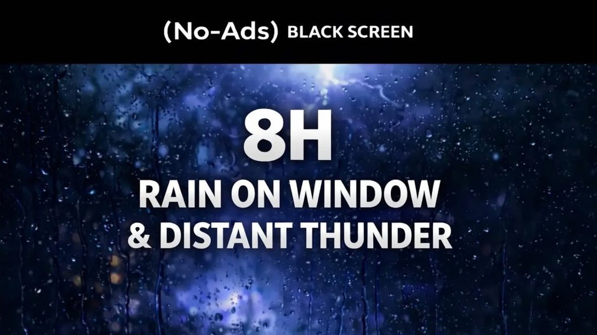 sonocalming's tweet photo. (No-Ads) Deep Rain on Window with Distant Thunder, Night Rain Sounds, Black Screen 8H
https://t.co/kKxRC5lWcn https://t.co/5RFsW4L5In
