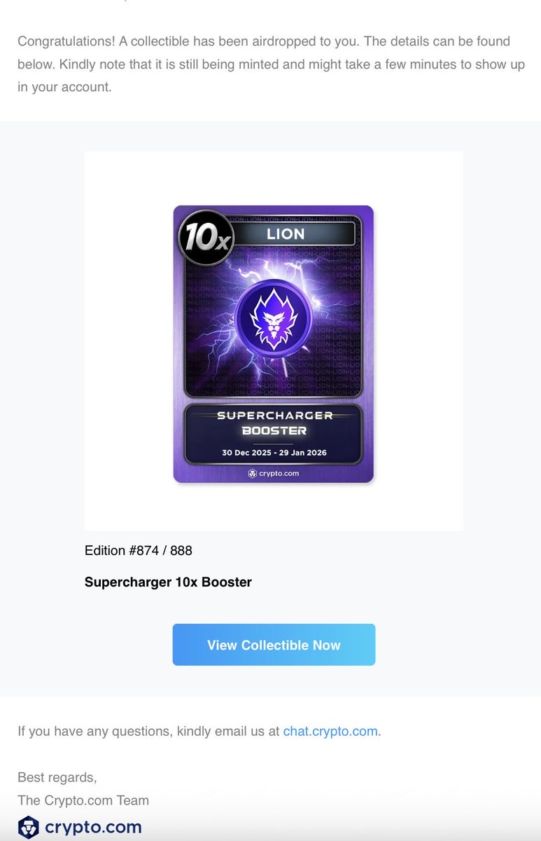 Finally Yes! 🤩🤩🤩
Thanks to <a href="/cryptocom/">Crypto.com</a> and <a href="/LoadedLions_CDC/">Loaded Lions</a> this is a Fantastic prize of the #supercharger in the #cryptocom app for the owner of #LoadedLions ! Proud to be part of this Fam! 💪🏻🦁

#cro #crofam $LION #FFTB #bornbrave #cryptocom