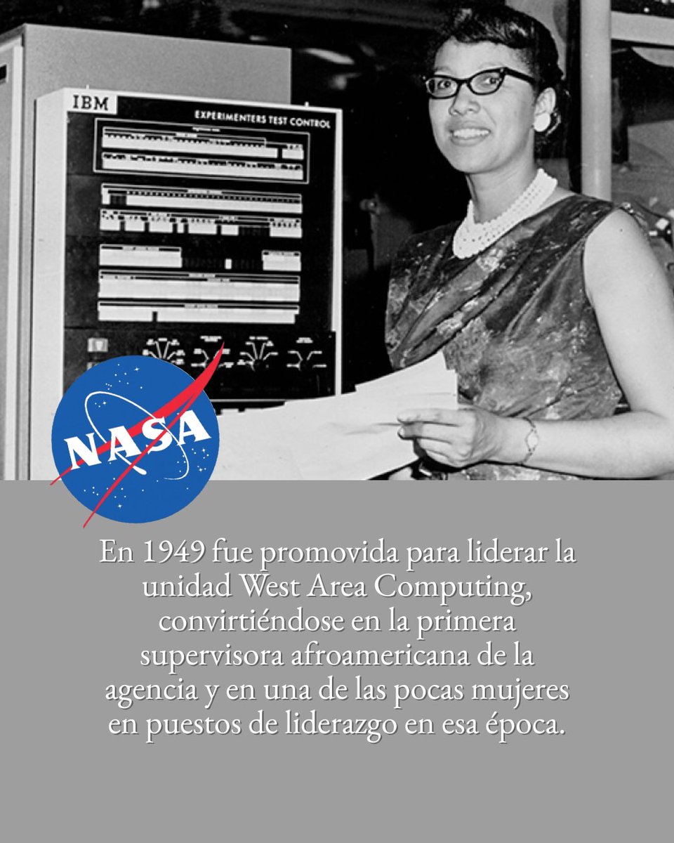 USEmbassySV's tweet photo. Dorothy Vaughan abrió camino en la ciencia y la tecnología durante los inicios de la carrera espacial. Su legado sigue inspirando nuevas generaciones. https://t.co/ixi4nPuOXn