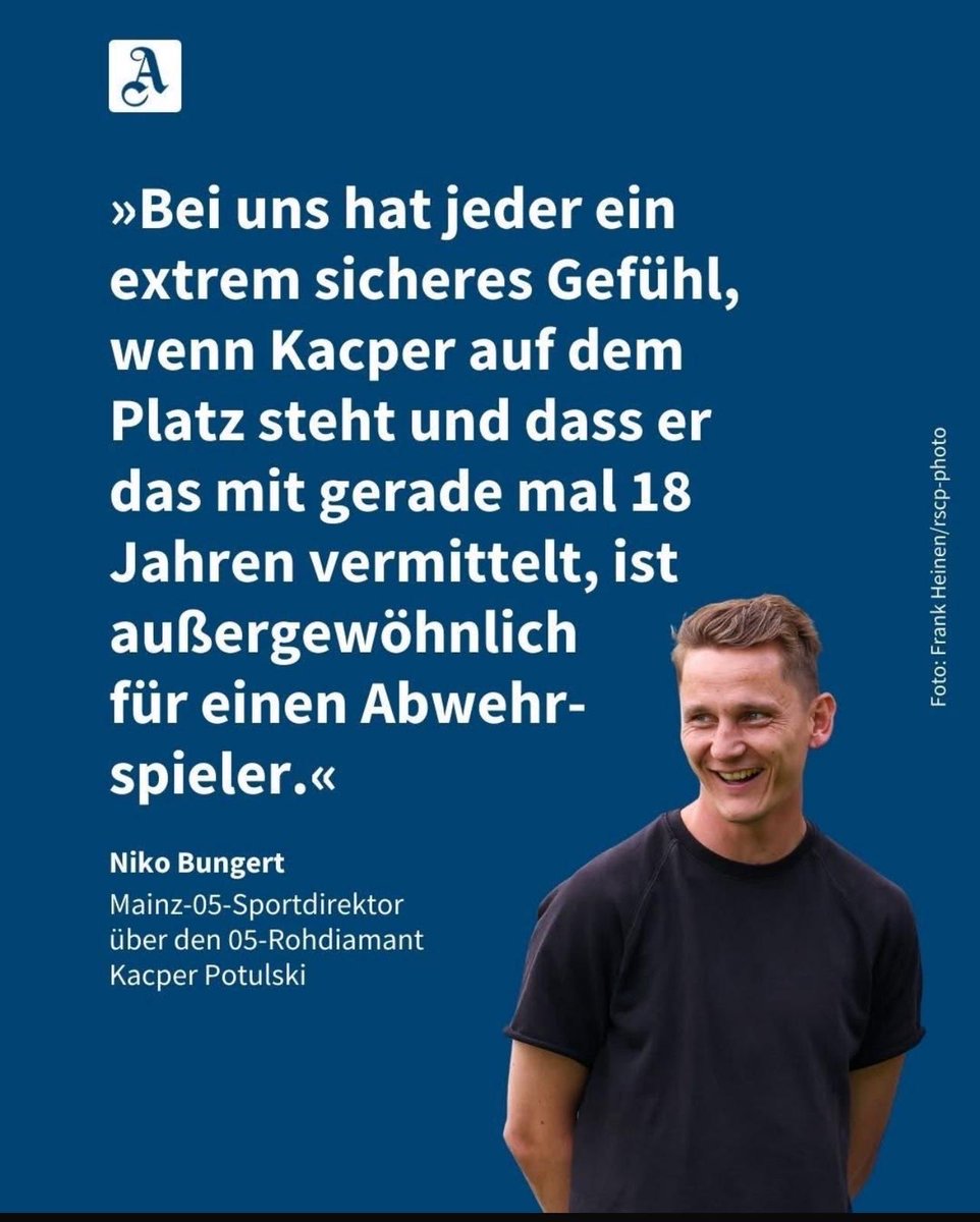 PBartek10's tweet image. Kacper Potulski @1FSVMainz05 @Bundesliga_DE #BundesTAK #potulski @aznachrichten 
allgemeine-zeitung.de/sport/fussball…
@FlorianSchlecht