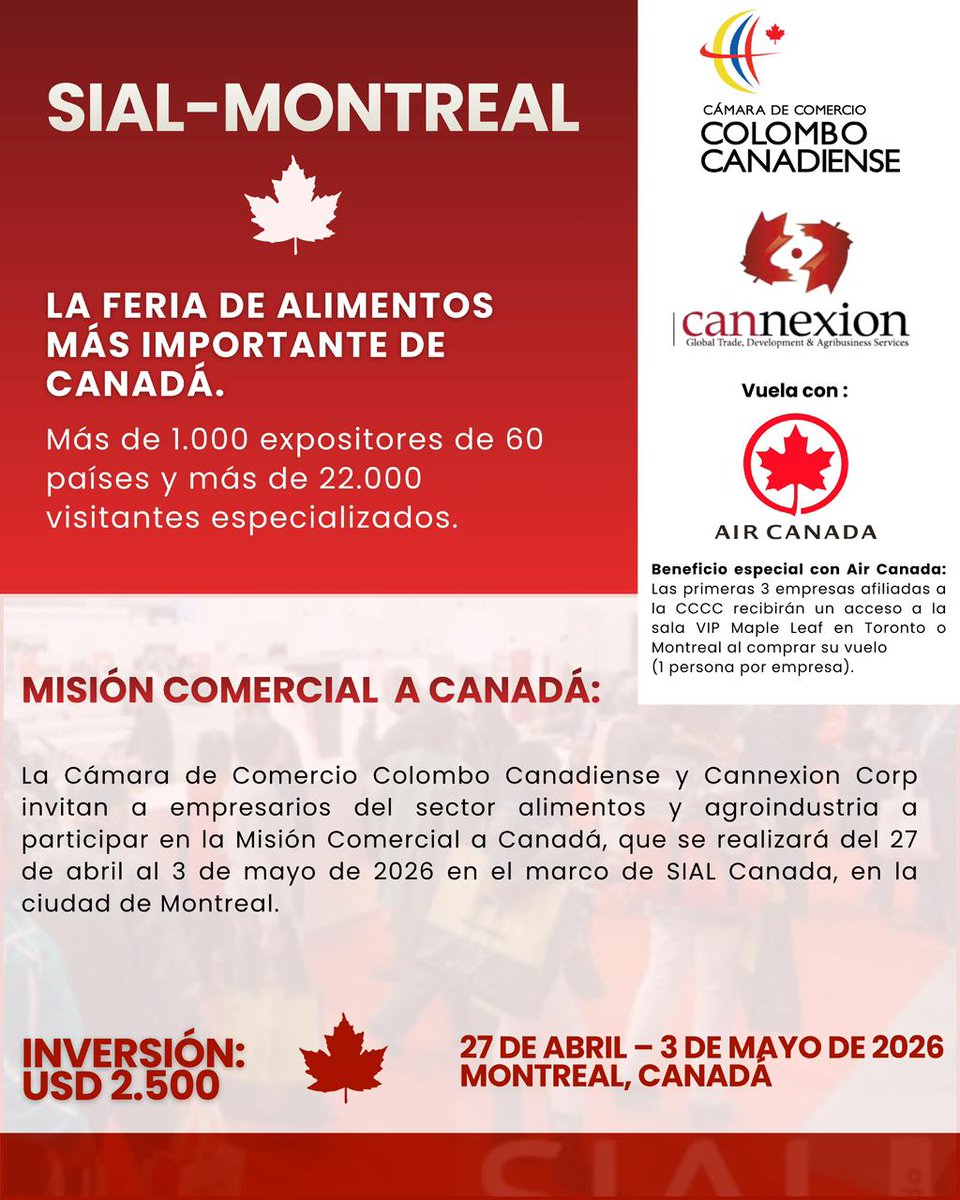 Cámara de Comercio Colombo Canadiense tweet media