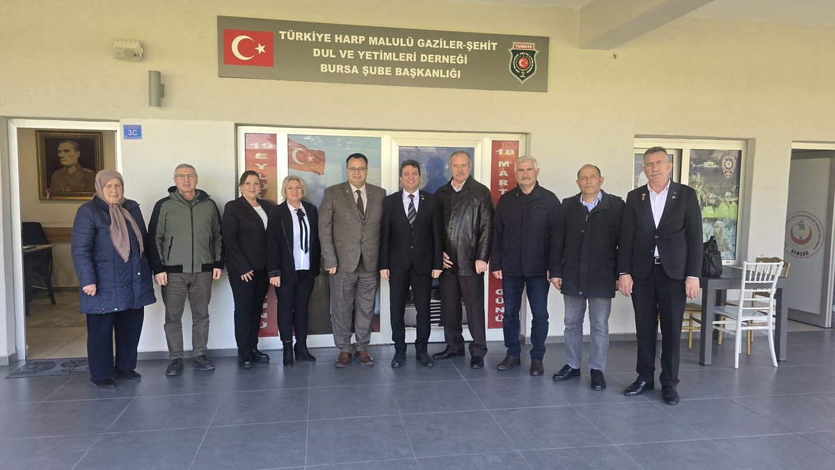Türkiye Emekli Astsubaylar derneği Bursa Şubesi olarak Harp  Malulü Gaziler, Şehit Dul ve Yetimleri Derneği Bursa Şubesi Başkanı Sayın Haşim Silivri ve kıymetli yönetim kuruluna iadeyi ziyarette bulunduk.